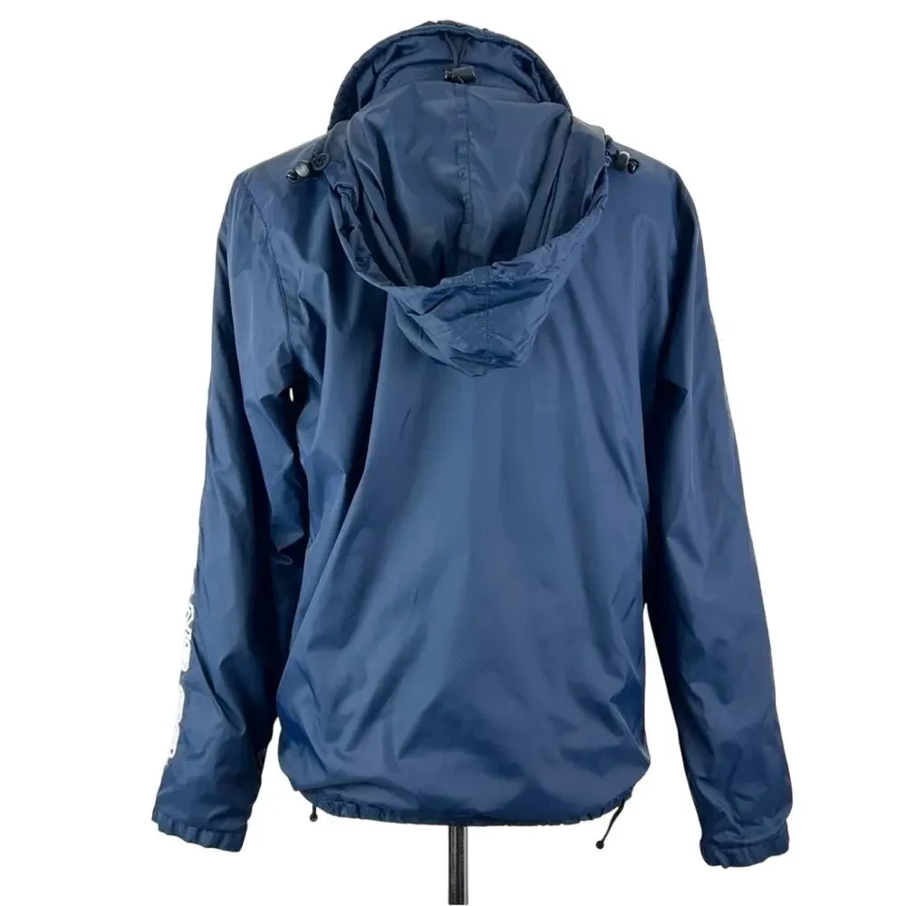 Ralph Lauren Polo Jeans Vintage Windbreaker Fleece Lined‎ Spell Out Sleeve As-is